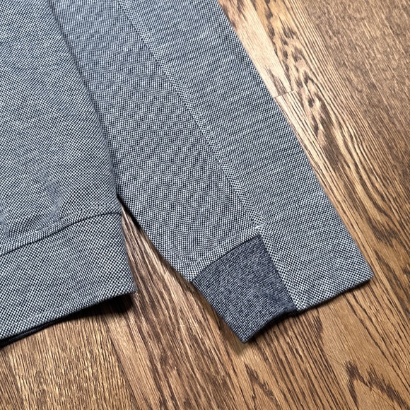 Orlebar Brown Cagney Pique 1/4 Zip Blue White Sweatshirt Mens Small - Picture 3 of 9